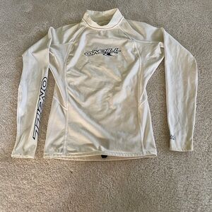 Vintage Women O'Neill Cream Long Sleeve Rash Guard